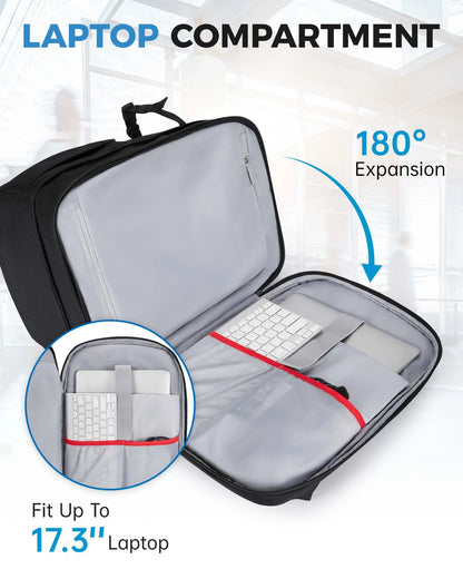 BAGSMART Expandable Camera Backpack with 15.6 Inch Laptop Compartment