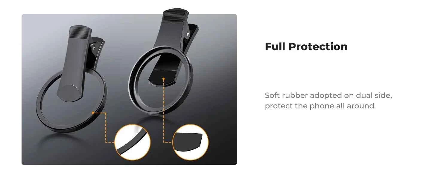 K&F Concept 67mm Phone ND Filter ND2-32 CPL Filter 1/4 1/8 Black Pro Mist Filter Clip-on for iPhone Mobile Smart Phone Camera