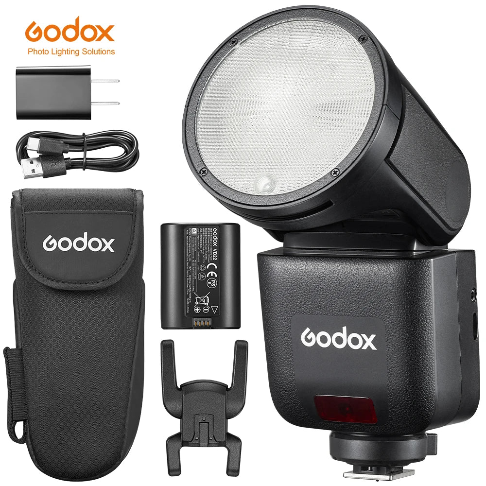 Godox V1 Mid TTL Li-Ion Round Head Camera Flash - V1 mid US