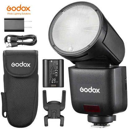 Godox V1 Mid TTL Li-Ion Round Head Camera Flash - V1 mid US
