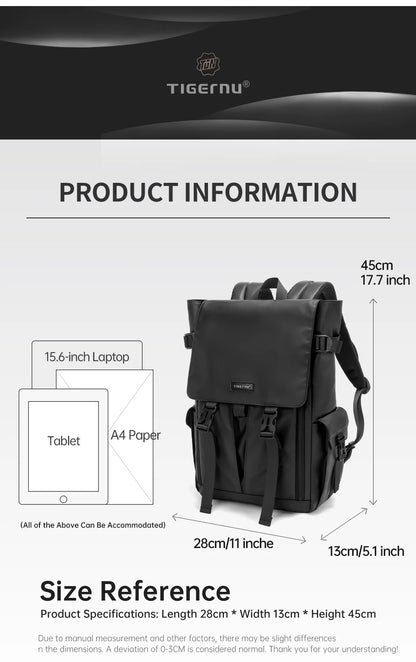 TIGERNU 15.6 Inch Laptop Travel Backpack