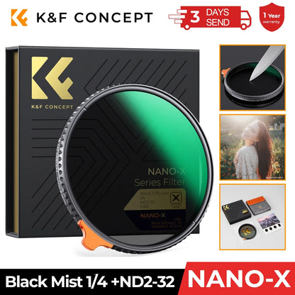 K&F Black Mist Diffusion Lens Filter - CameraHUB