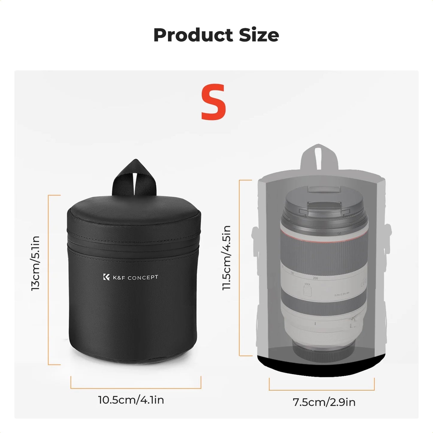 K&F Concept Waterproof Camera Lens Pouch Case