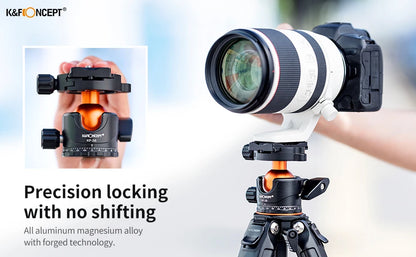 K&F 10kg Metal Tripod Ball Head with Quick Release Plate