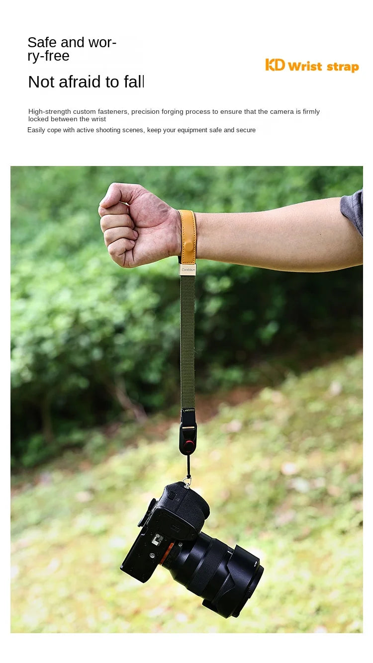 Camera Hub Essentials Leather & Nylon Quick Release Wrist Strap