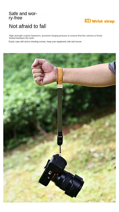 Camera Hub Essentials Leather & Nylon Quick Release Wrist Strap