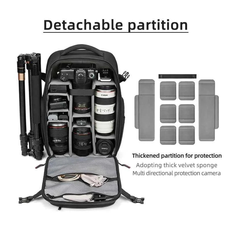 Professional Camera & Drone Backpack with 16-inch Laptop Compartment