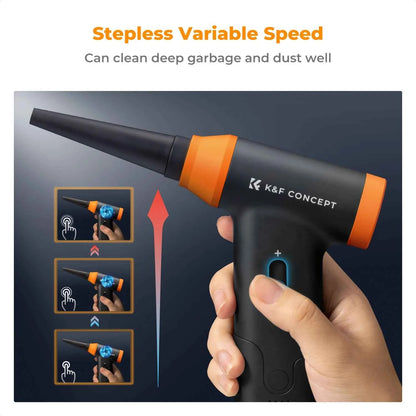 K&F CONCEPT Electric Air Duster Cordless Compressed Air Blower Suction for Computer,PC,Laptop Keyboard,Car,Camera Dust Cleaner