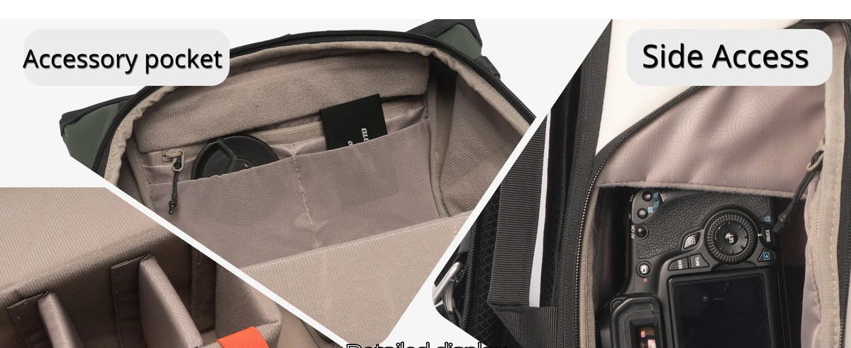 Besnfoto Waterproof Rolltop Camera Backpack