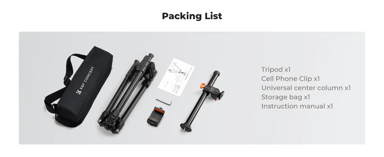 K&F Concept 76.7-Inch Rotatable Multi-Angle Camera Tripod