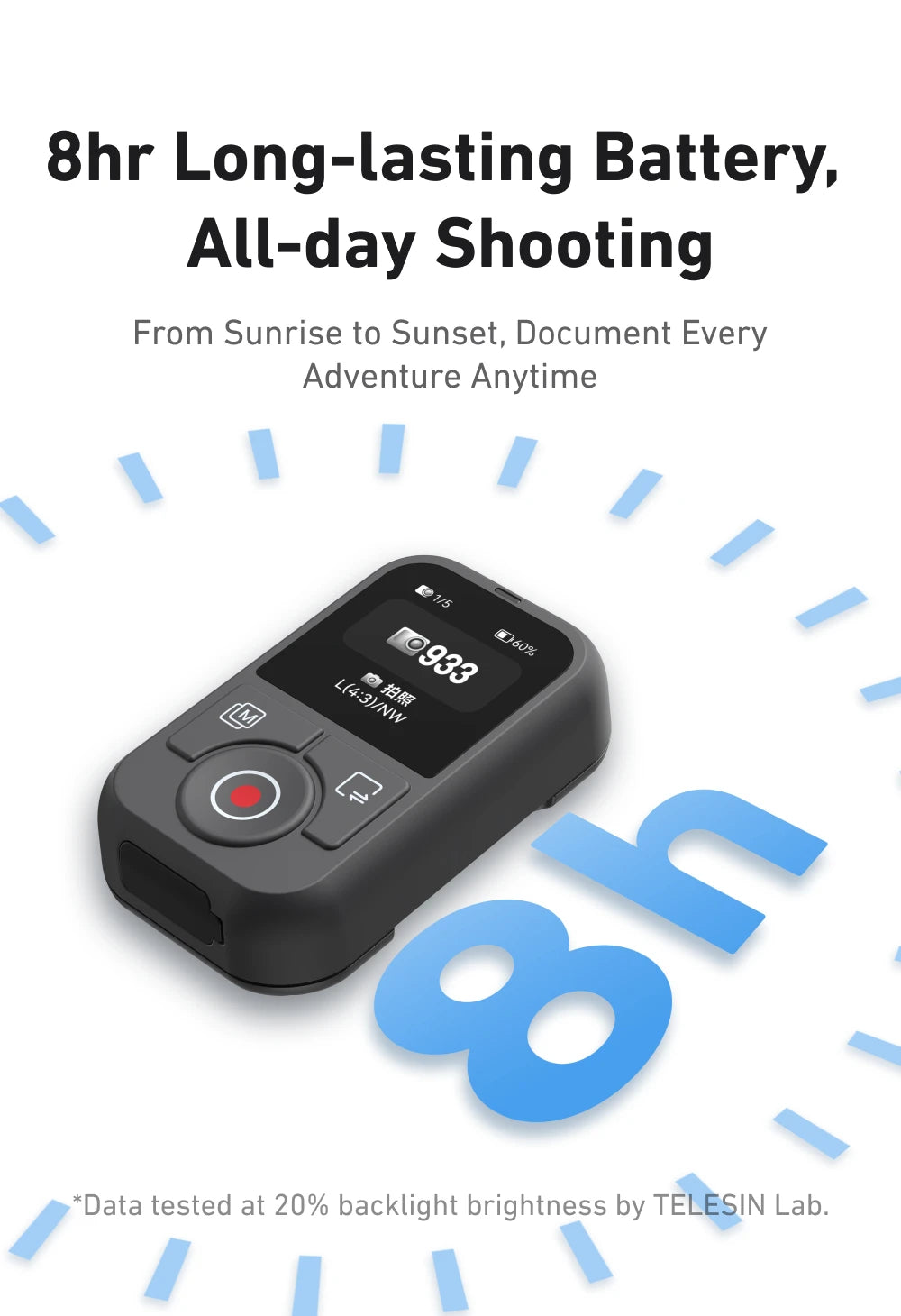TELESIN Bluetooth Remote for DJI Osmo Action 4 / 5 / 6