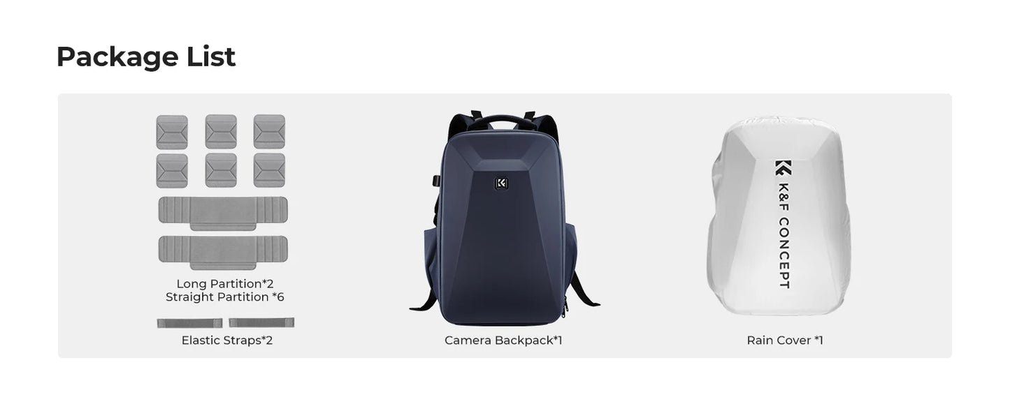 K&F 22L Hard Shell Camera Backpack