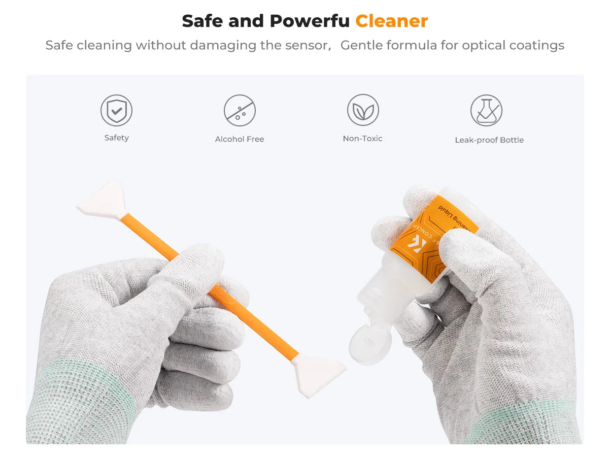 K&F Concept 10-Pack Camera Sensor Cleaning Swab Kit