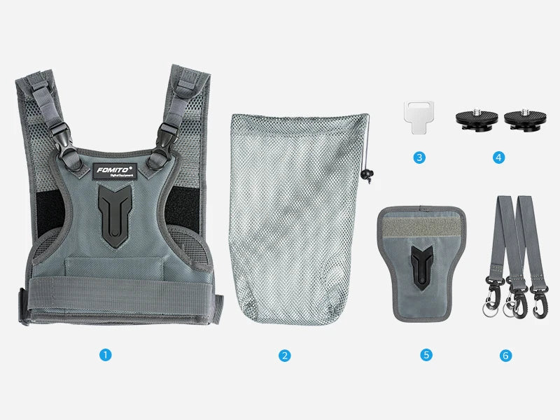 FOMITO Dual Camera Harness & Chest Carry System