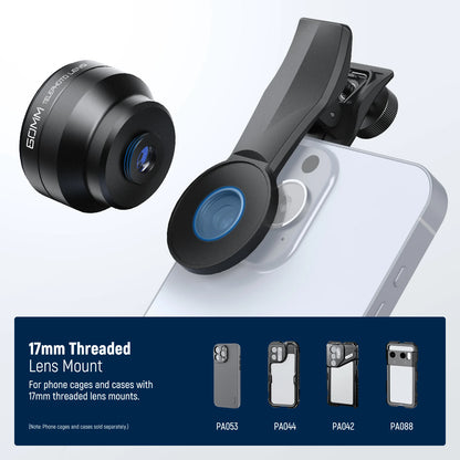 NEEWER 60mm 2x Telephoto Phone Lens with Clip and Filter Adapter