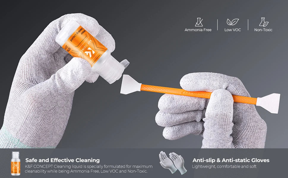 K&F Concept 10-Pack Camera Sensor Cleaning Swab Kit