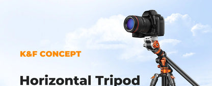 K&F T254A7 231cm Fluid Head Tripod with Transverse Column