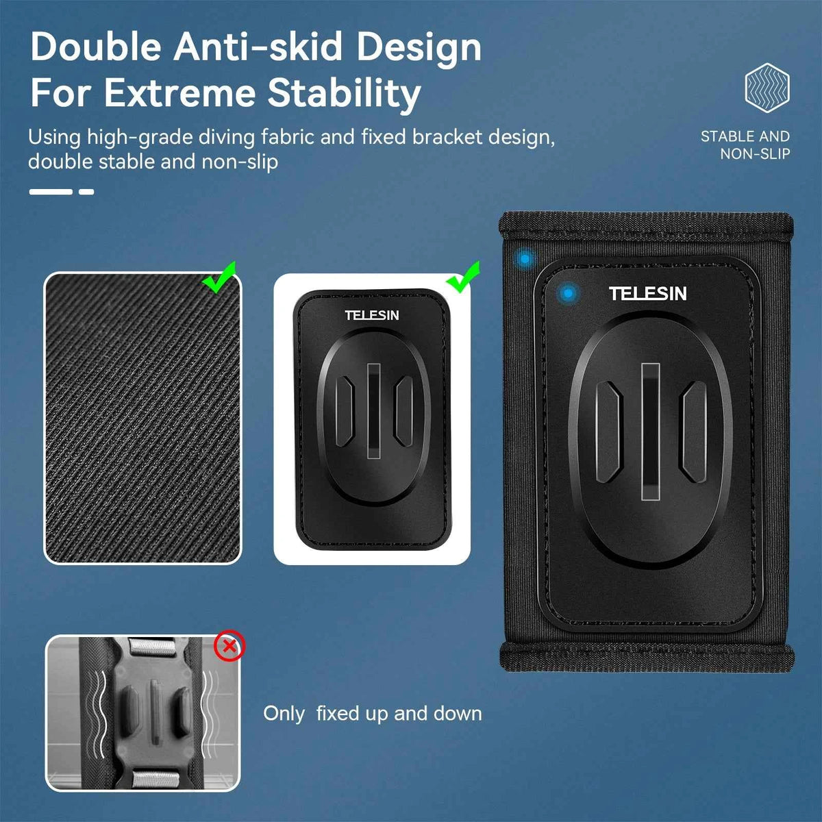 TELESIN 360° Rotating Backpack Strap Camera Mount