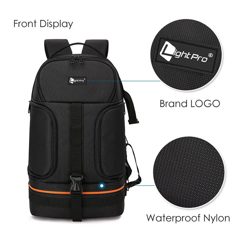 15.6 Inch Laptop Camera Backpack with Reflective Stripe