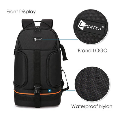 15.6 Inch Laptop Camera Backpack with Reflective Stripe