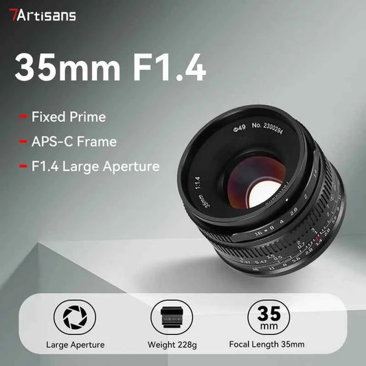 7artisans 35mm f/1.4 Mark II APS-C Manual Focus Lens