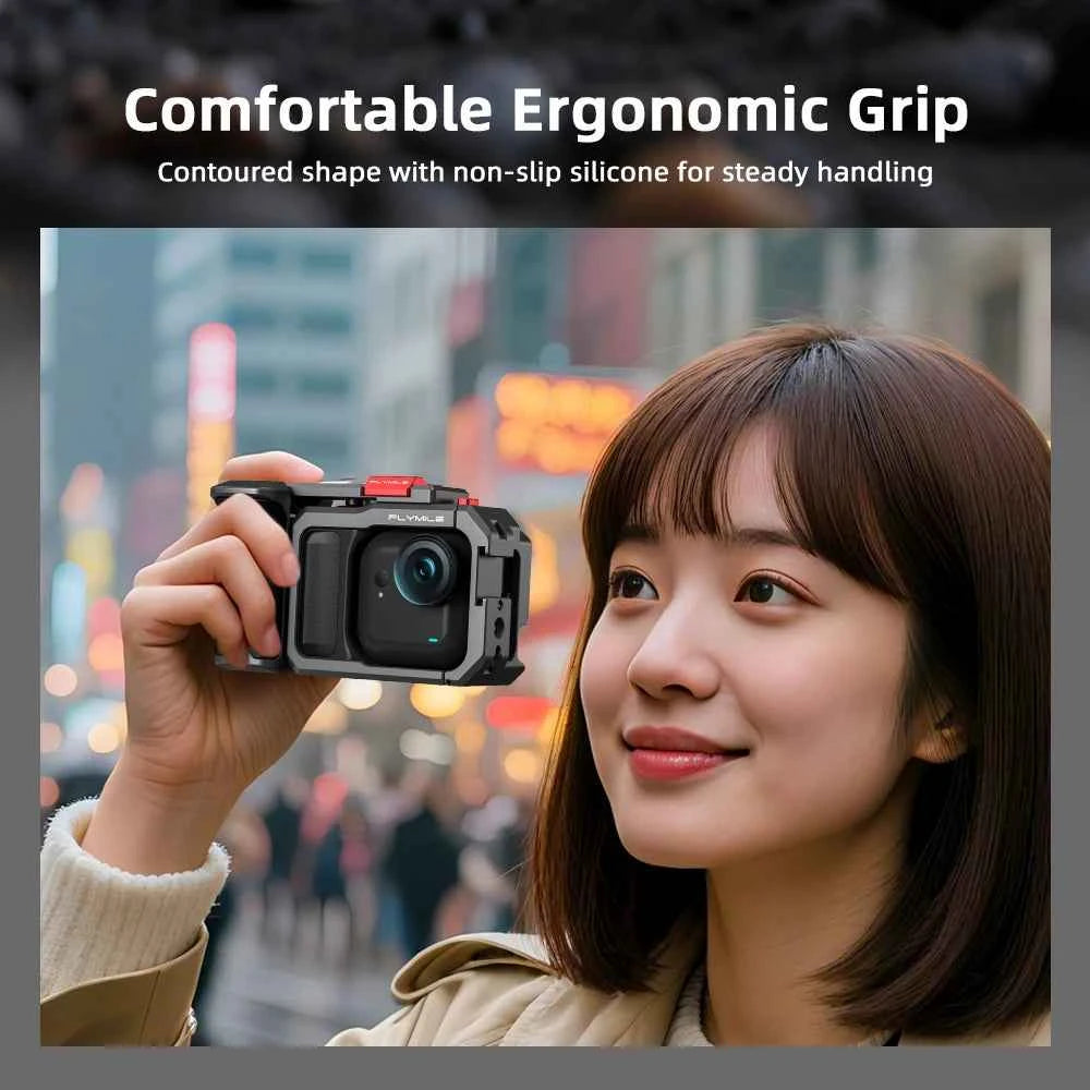 Flymile Camera Cage & Handle Grip Kit for Insta360 GO Ultra