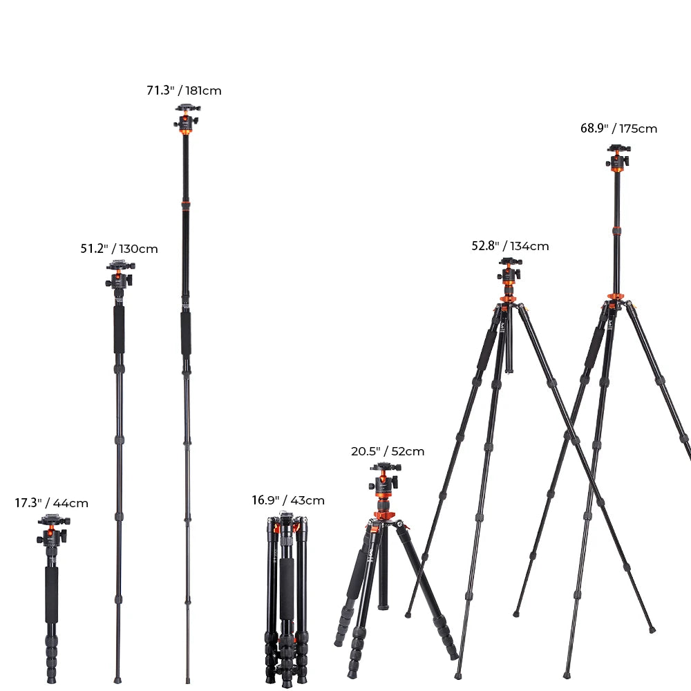 K&F Concept K255A4 68-Inch Aluminium Monopod Tripod