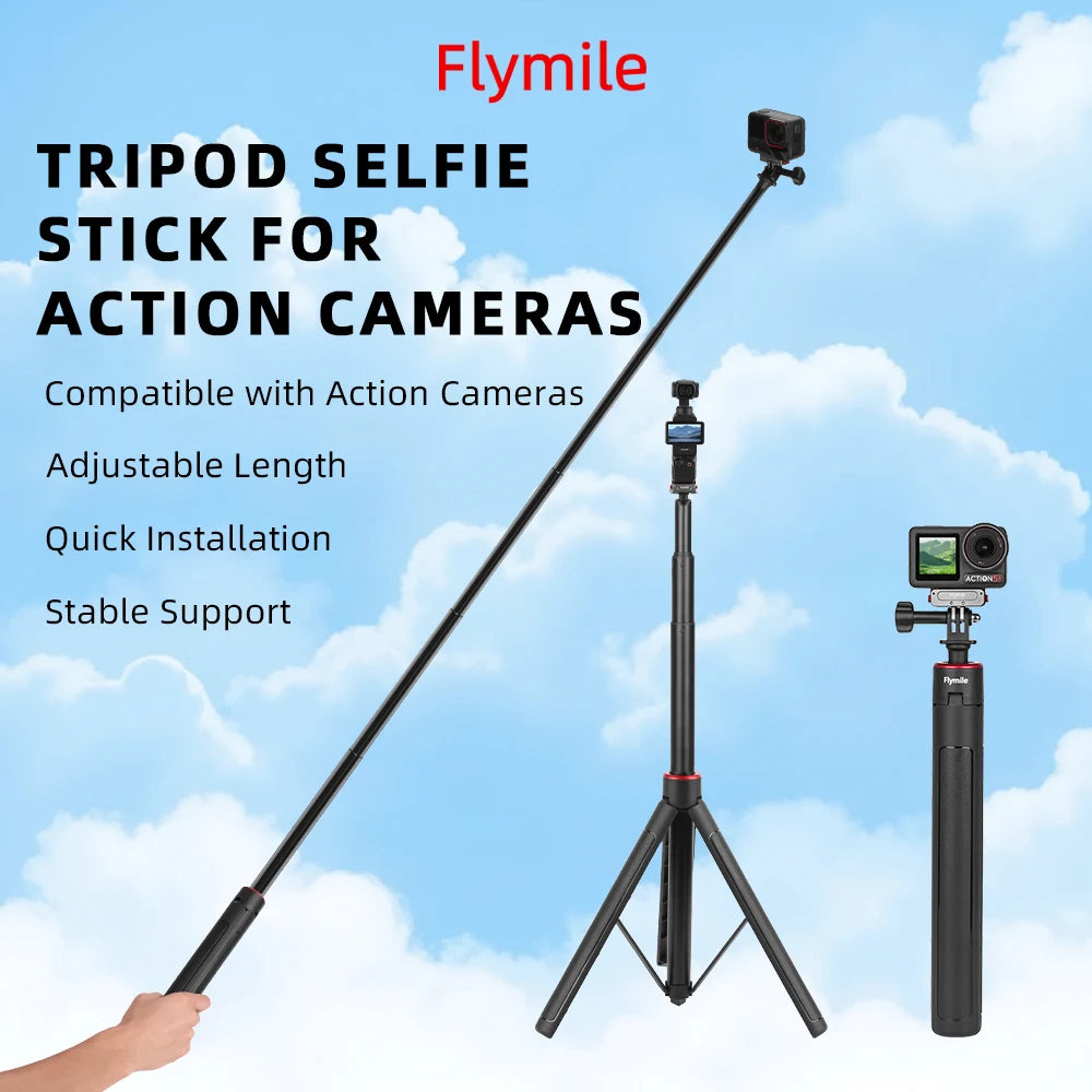 Flymile Extendable Vlog Tripod Handle for Action Cameras