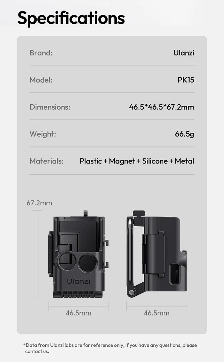 Ulanzi PK15 Magnetic Mount for DJI Osmo Pocket 3 / 4