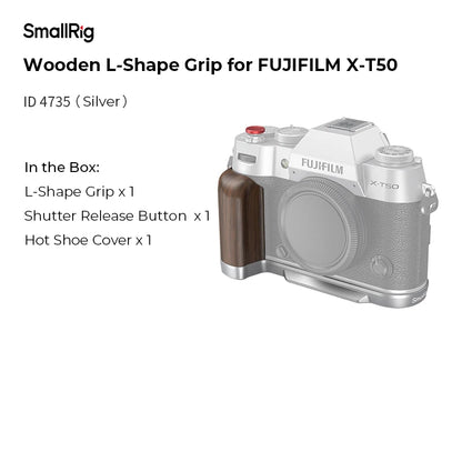 SmallRig 4735 Wooden L-Shape Grip for Fujifilm X-T50