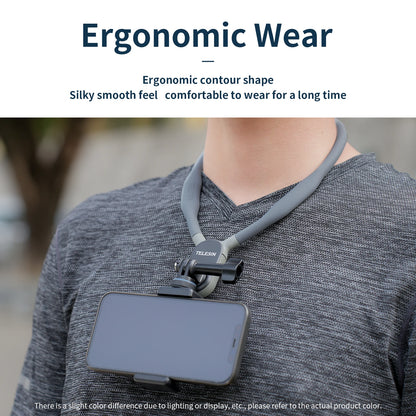 TELESIN Silicone Neck Mount for Action Cameras & Phones