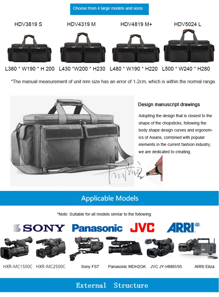 HDV5024 Large Camcorder Equipment Bag
