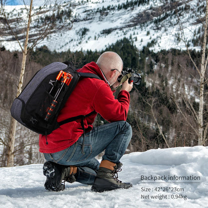K&F Concept 25L Camera Backpack with Tripod Strap & Rain Cover