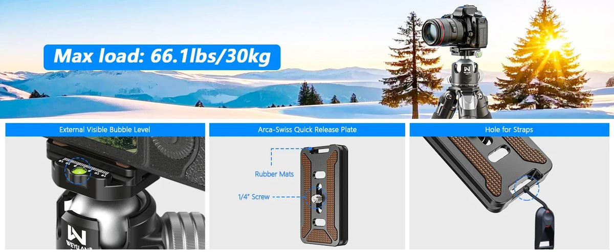 WEYLLAN GX9 Heavy-Duty Carbon Fibre Tripod
