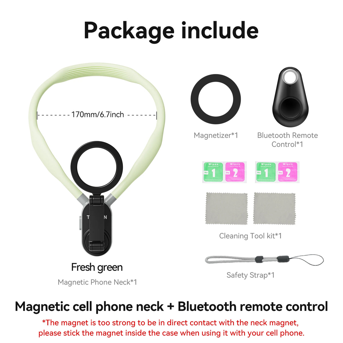 TELESIN Silicone Neck Mount for Action Cameras & Phones