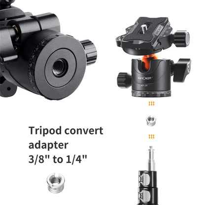 K&F 10kg Metal Tripod Ball Head with Quick Release Plate
