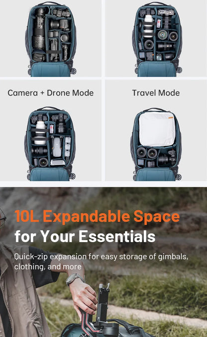 PGYTECH 2-in-1 Roller Camera Backpack