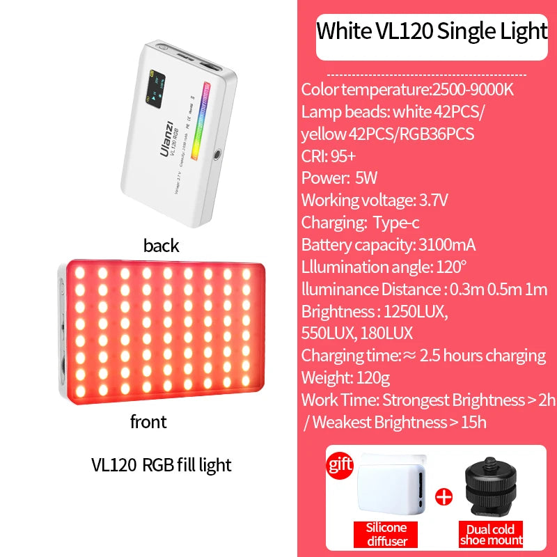 Ulanzi VL120 RGB LED Video Light