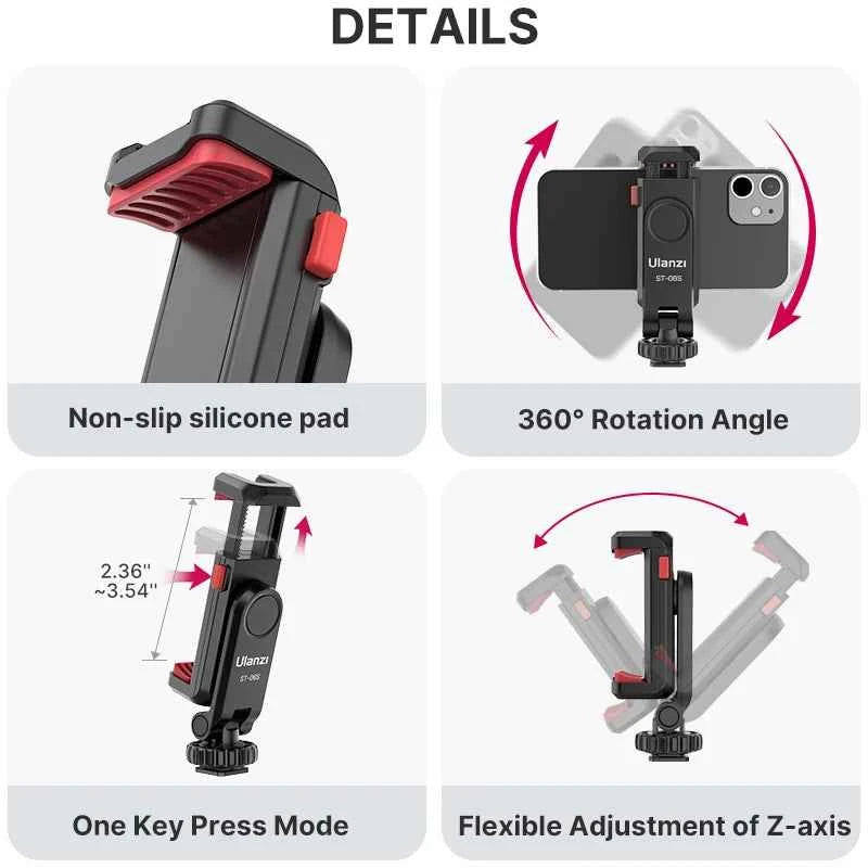 Ulanzi ST-06S 360° Smartphone Tripod Mount
