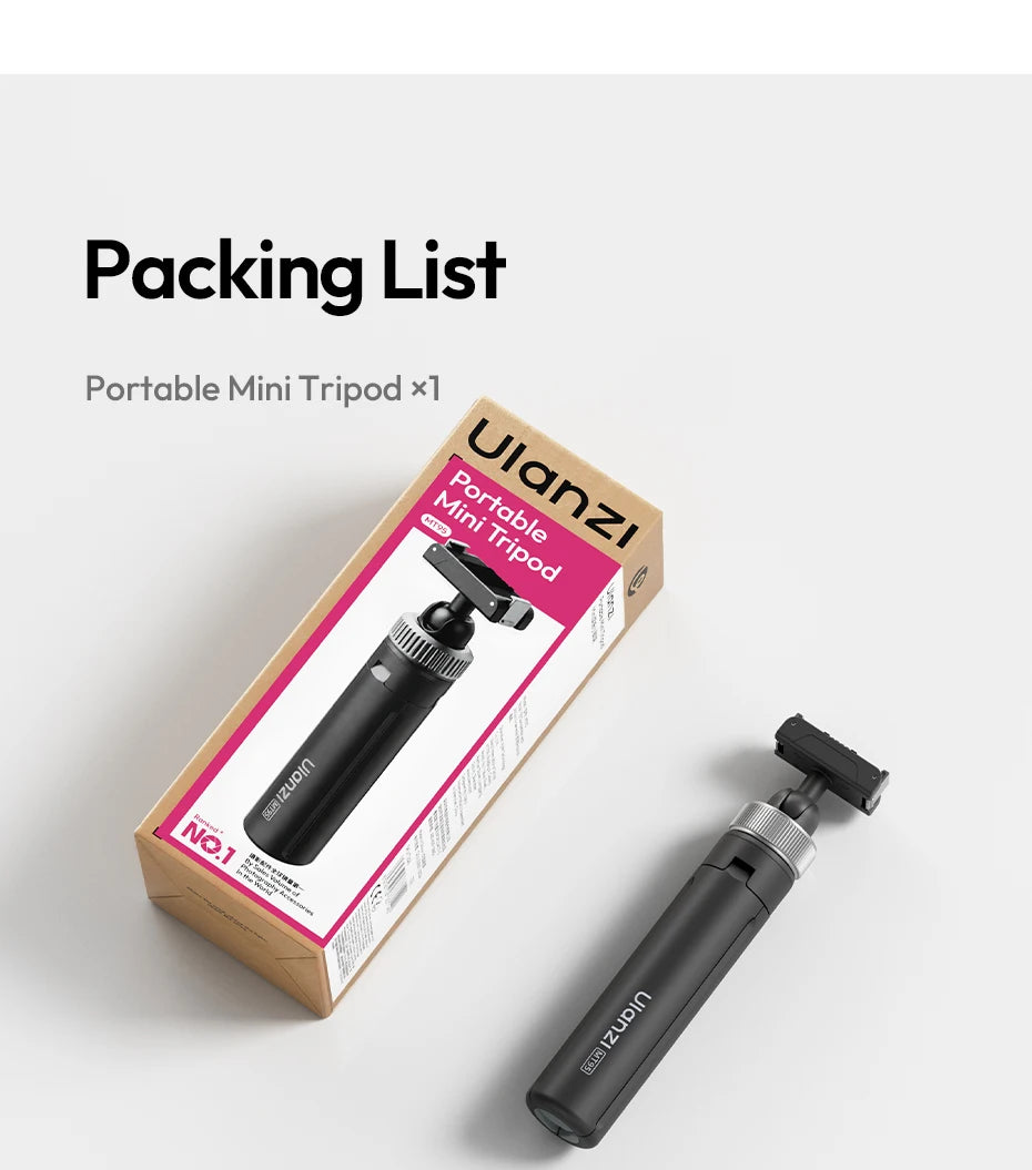Ulanzi MT95 Mini Tripod & Selfie Stick for Action Cameras
