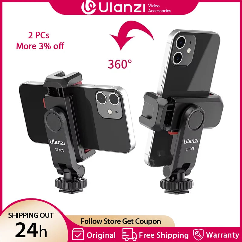 Ulanzi ST-06S Vertical Smartphone Tripod Mount - ST-06S