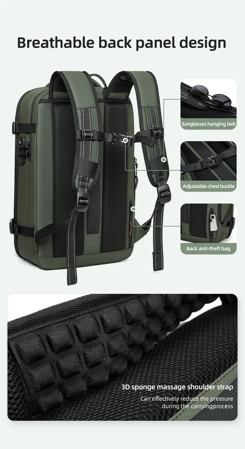 Vacuum Compression 17-Inch Laptop Travel Backpack