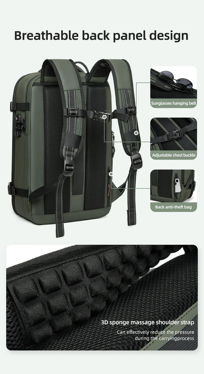 Vacuum Compression 17-Inch Laptop Travel Backpack