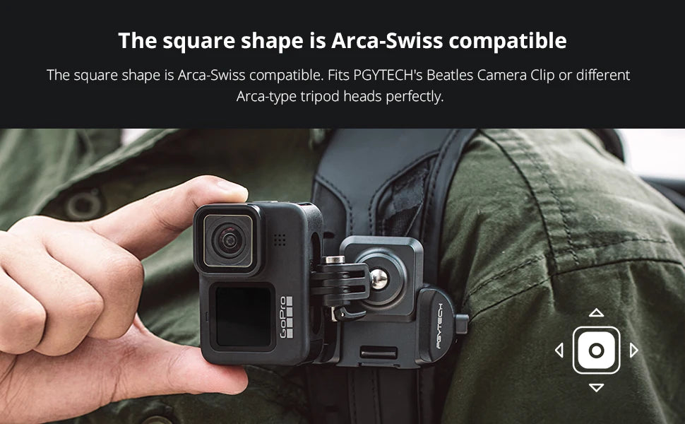 PGYTECH Arca Quick Release Plate for Action Cameras