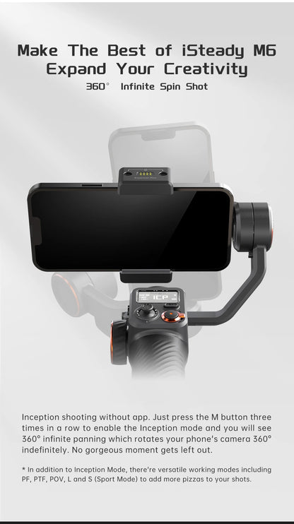 Hohem iSteady M6 Smartphone Gimbal Kit with AI Tracker
