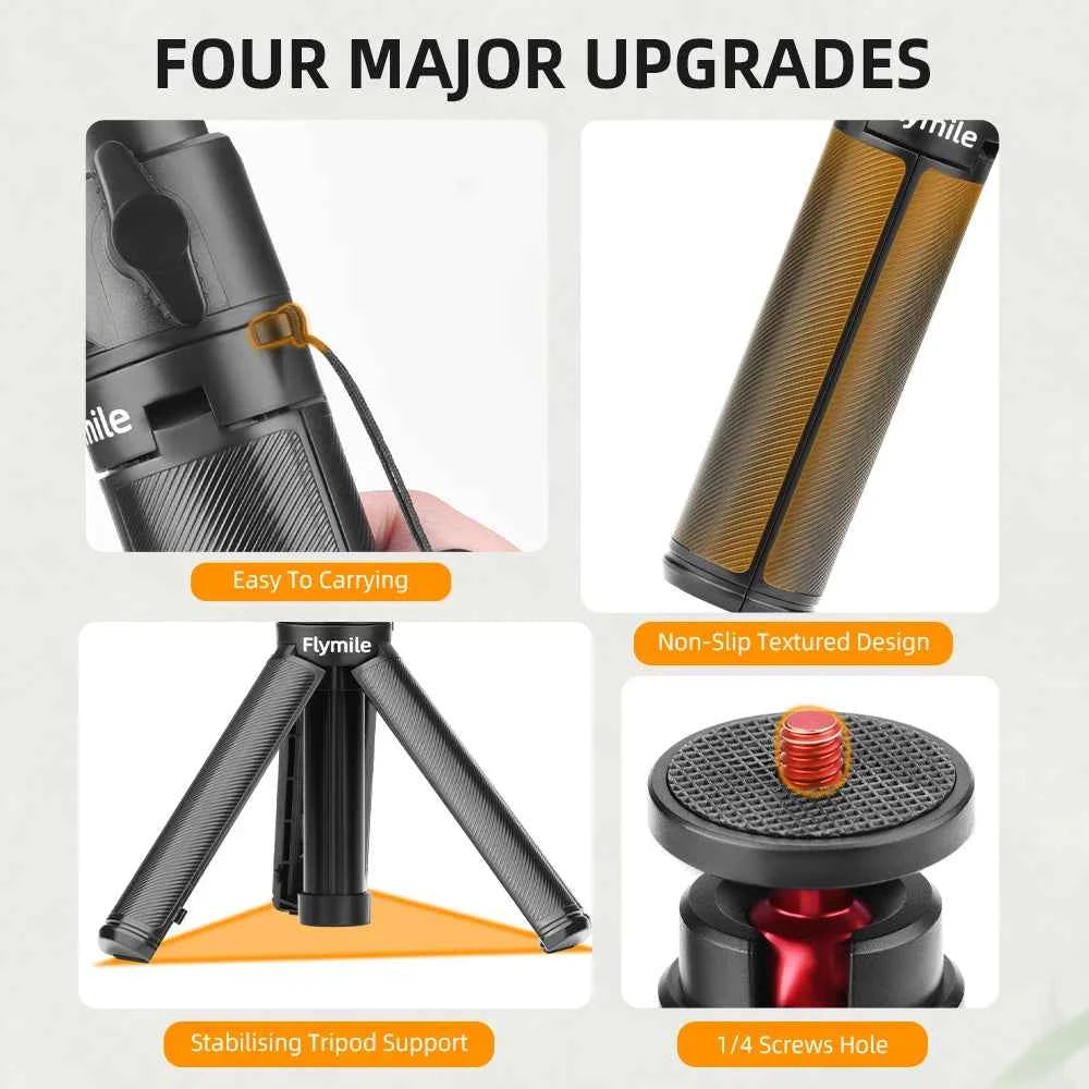 Flymile Extendable Selfie Stick Tripod for Action Cameras