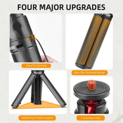 Flymile Extendable Selfie Stick Tripod for Action Cameras