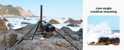 K&F 230cm Aluminium Tripod with Transverse Centre Column