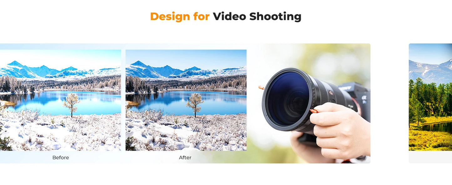K&F Concept 49mm–82mm Multi-Function Camera Filter