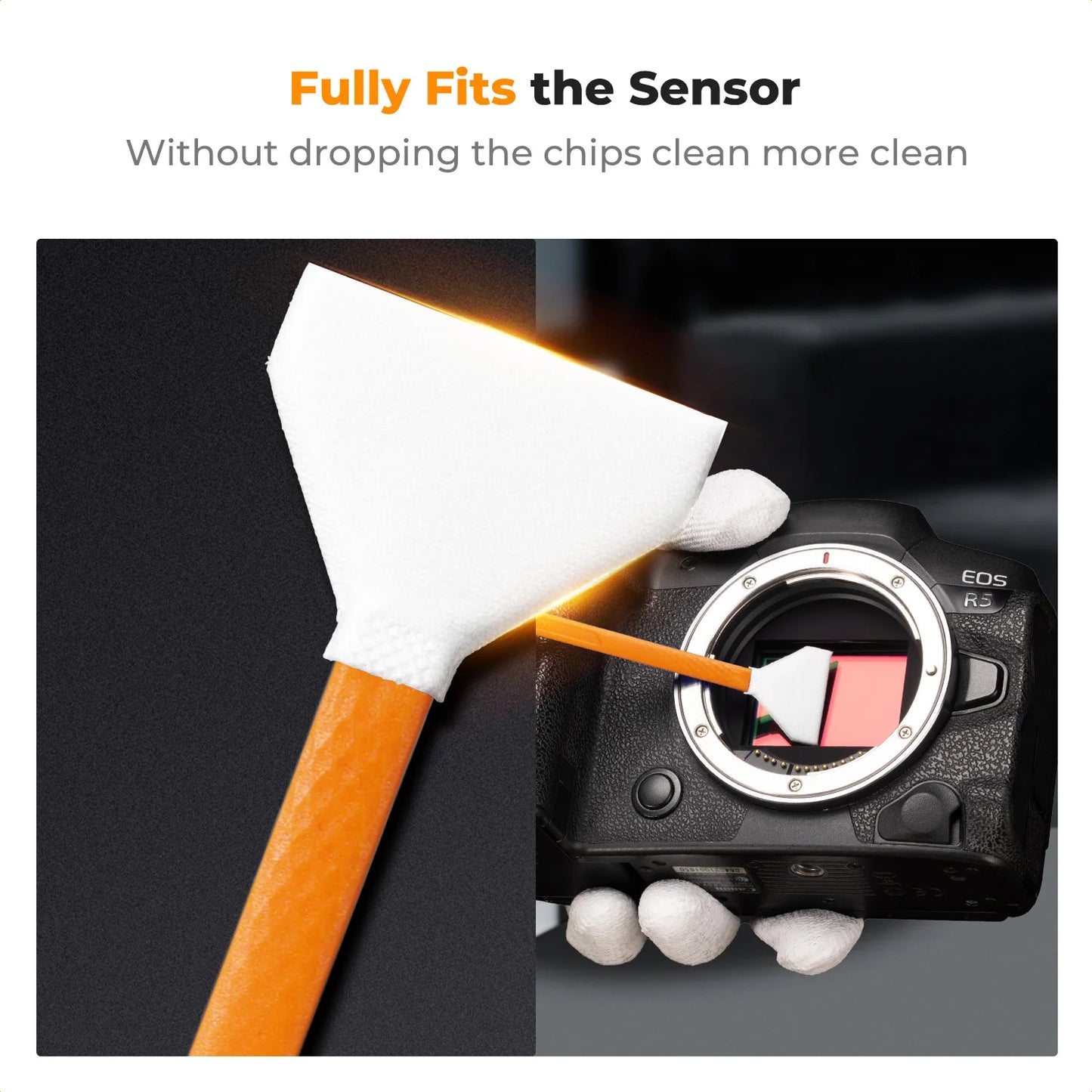 K&F Concept Camera Sensor Cleaning Swab & Liquid Kit - Liquid 6pc 24mm